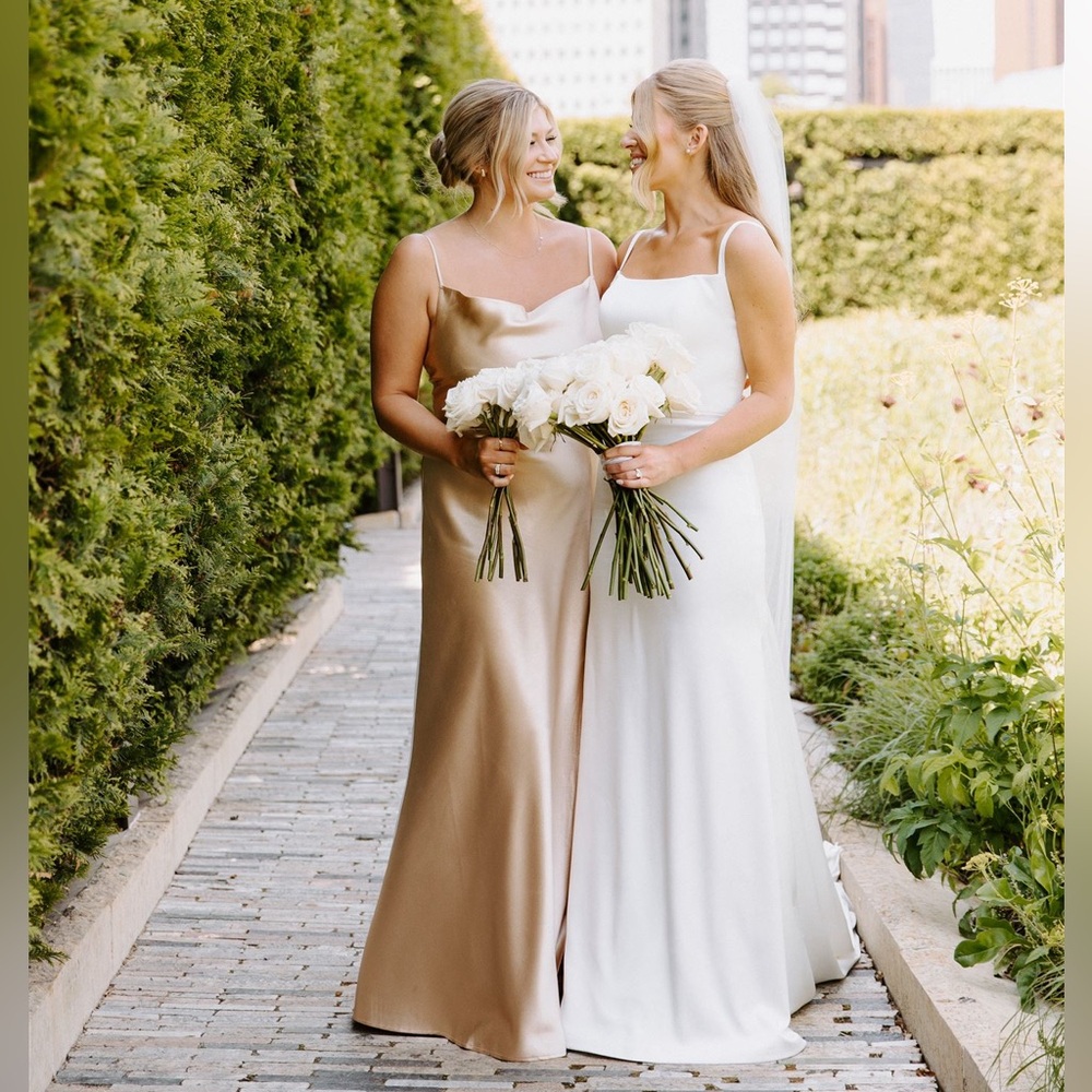 Birdy Grey gold bridesmaid dress